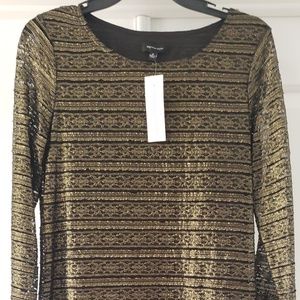 Spense Black and Gold Lace Dress